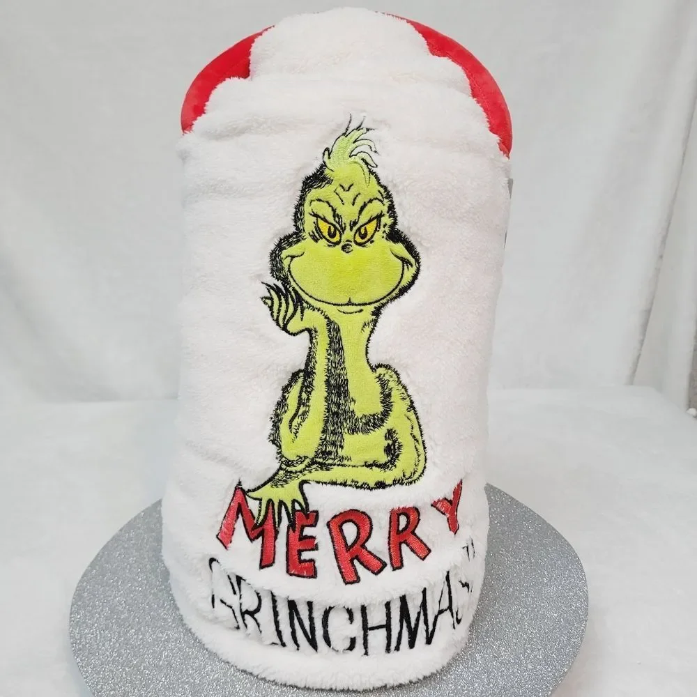 Snowpinions Grinch Merry Grinchmas Throw Blanket Dr Seuss Portable 60 x 45 New